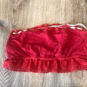 Red Free People Lace bandeau